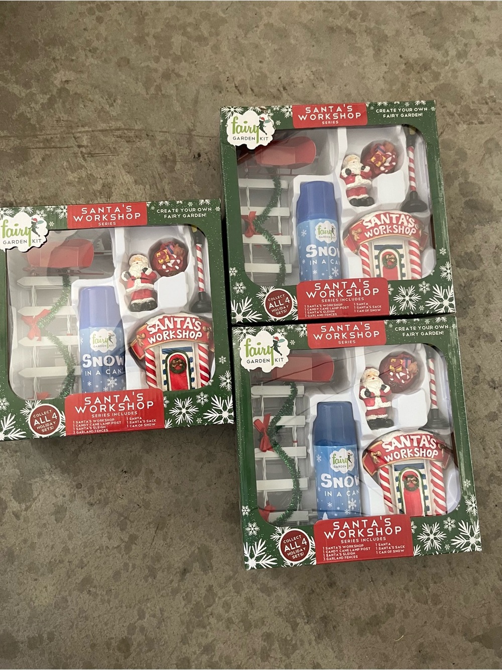 Fairy Garden Kit - Holiday Decoration Set (Red, Green, White)